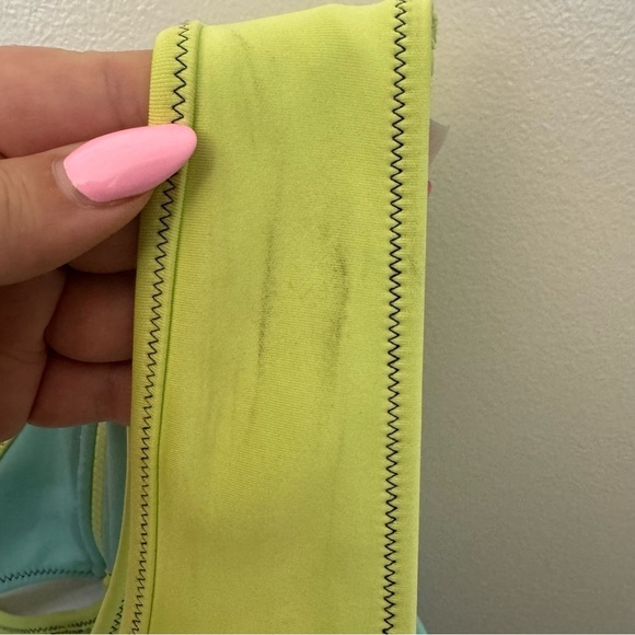 Victoria’s Secret Blue & Yellow Zipper Back Bikini Top - Picture 6 of 7